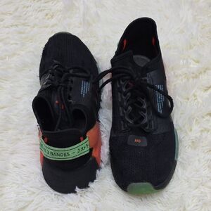 Adidas NMD Black Sneakers with Green and Red Details